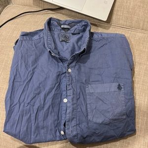 Blue mens volcom button down size large